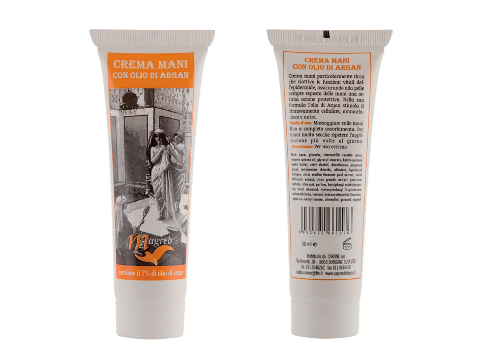 CREMA MANI con olio di ARGAN 7% “MAGREB” (50ml) - Carone