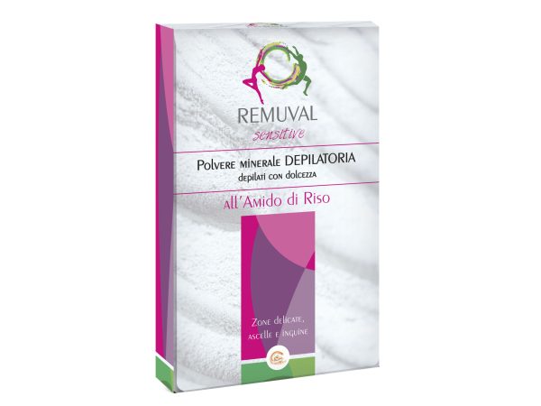 POLVERE minerale depilatoria “REMUVAL” con amido di riso (2 conf. da 100g)