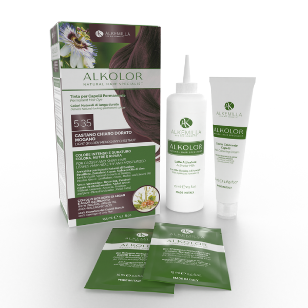 5.35 CASTANO CHIARO DORATO MOGANO Tinta per Capelli Permanente (155ml)