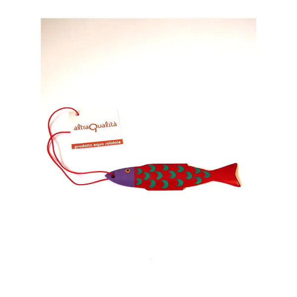 Decorazione Pesce Viola bambù (11×2,6cm)