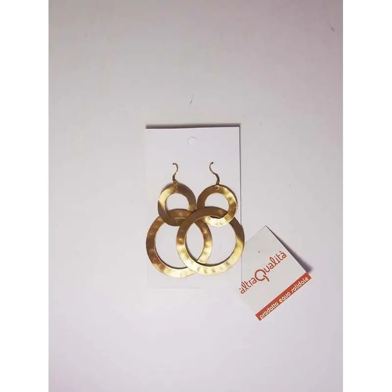 Orecchini con anelli in ottone (6.5cm) - AltraQualità