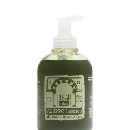 Sapone di Aleppo Liquido All'Olio di Oliva e Olio di Alloro 25%  (300ml) - TeaNatura