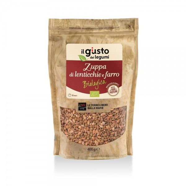 Zuppa di Lenticchie e Farro (400gr) - Libera Terra