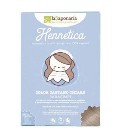 Tinta vegetale castano chiaro Sarasvati (100g) -  laSaponaria