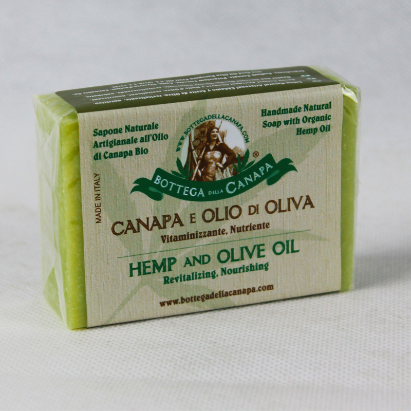 Sapone Naturale con Canapa e Olio d'Oliva (100gr) - Bottega della Canapa