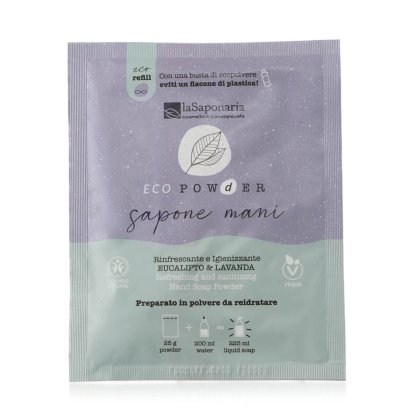 Sapone mani in polvere igienizzante Eucalipto & Lavanda (25gr)