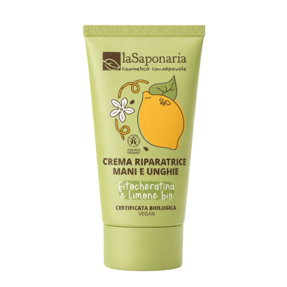 Crema mani e unghie riparatrice - Fitocheratina e Limone (40ml)