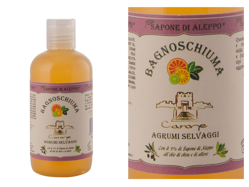BAGNOSCHIUMA “SAPONE DI ALEPPO” varie tipologie (250ml)