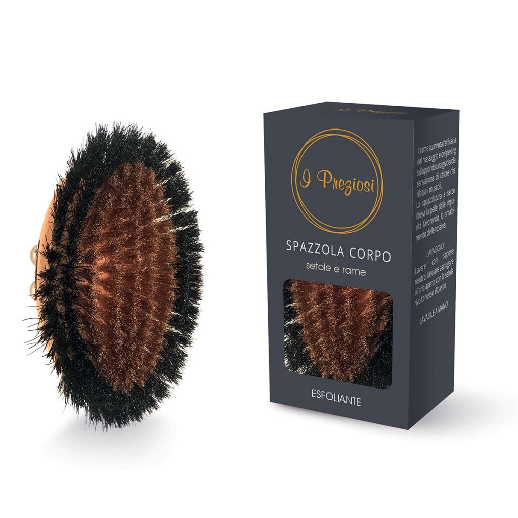 SPAZZOLA in RAME esfoliante corpo "I Preziosi"