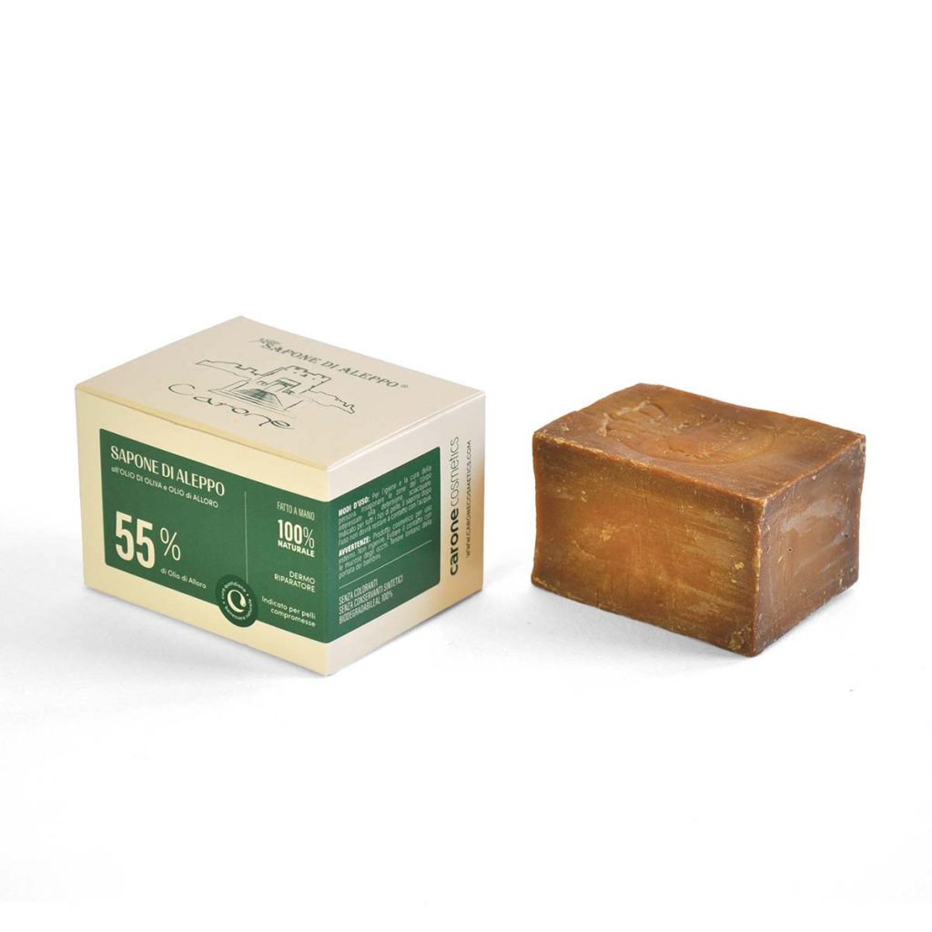 Sapone di Aleppo con olio d’oliva e olio di alloro 55% (200gr)